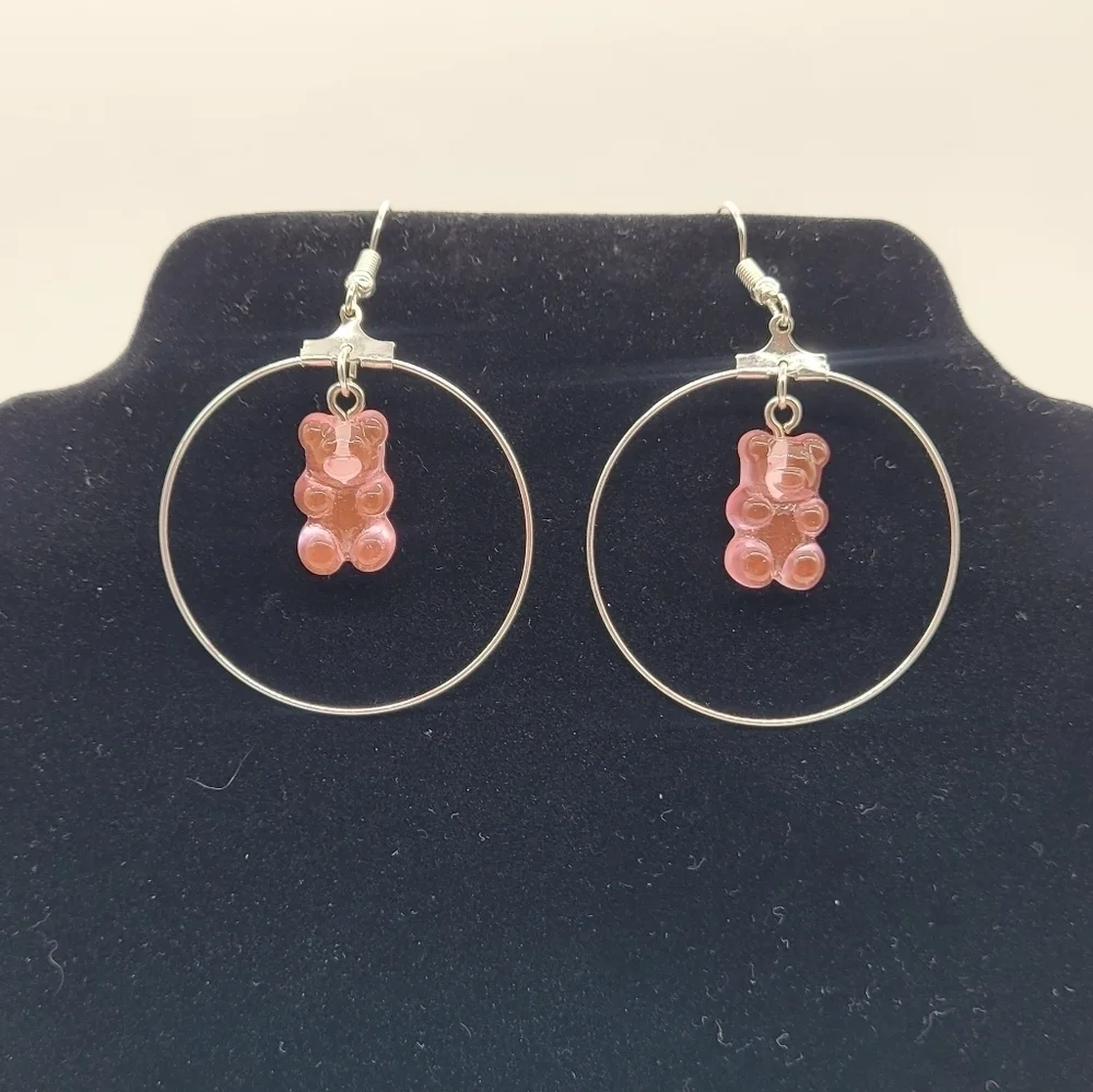 Resin Gummy Bear Hoop Earrings​​​